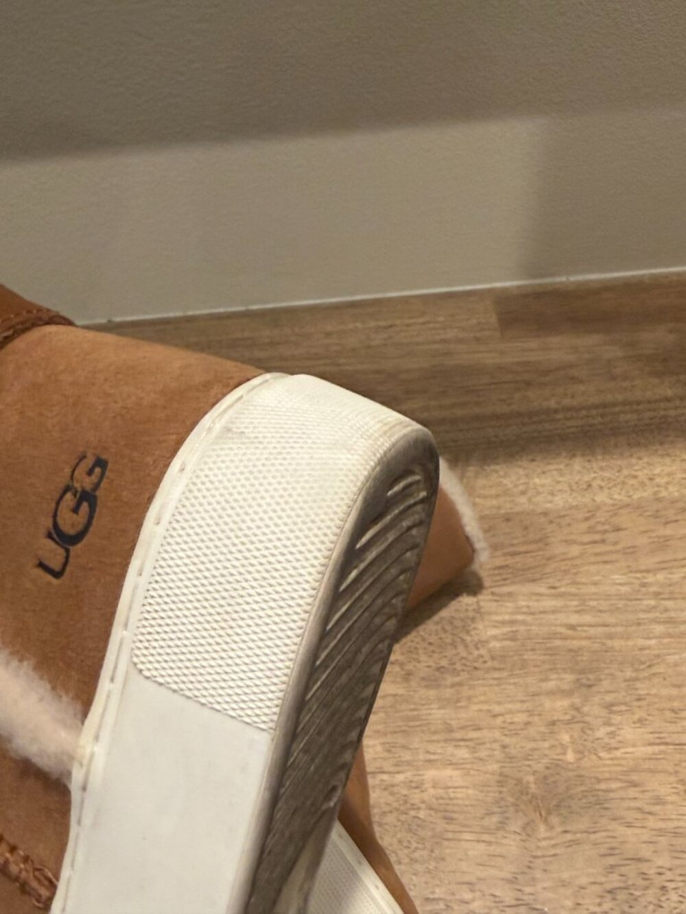 UGG Aika Chestnut Suede Buckle Sneaker Boots Size 7.5 - Picture 8 of 10